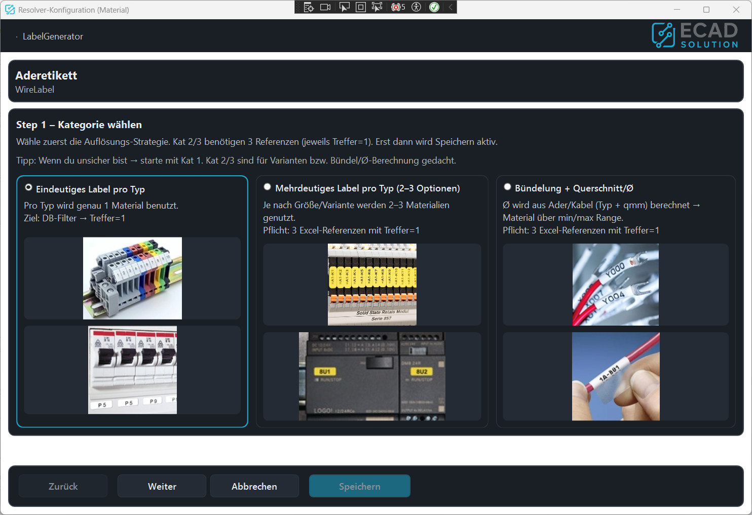 eCAD LabelGenerator Screenshot